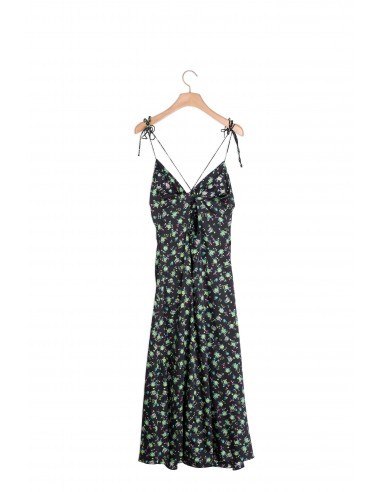 Robe longue à imprimé fleuri Paris Déstockage Promo