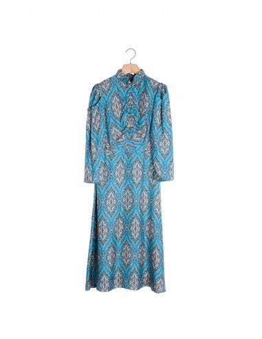 Robe en soie imprimée en all-over soldes